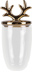 Изображение товара Стакан HOMECLUB Golden Deer с крышкой, двойное стекло, п/у, 400мл, Арт. KTDW0200-CL