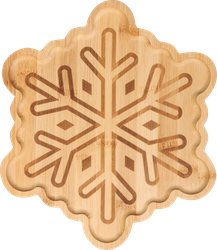 Изображение товара Тарелка сервировочная HOMECLUB Snowflake 27х24см, бамбук, Арт. NCNY-5