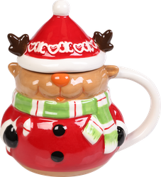 Изображение товара Кружка HOMECLUB Bamby, с крышкой, керамика, 400мл, Арт. KLNY-2