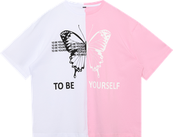 Изображение товара Футболка женская RUMIA р. 42–52 one size, розовая с орнаментом