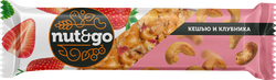 Батончик NUT&GO Кешью-клубника, глазированный, 36г