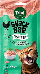 Изображение товара Лакомство для кошек TRIOL Паштет из курицы с макрелью, 40г
