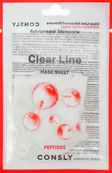 Изображение товара Маска тканевая для лица CONSLY Антивозрастная с пептидами, 25мл