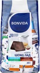Изображение товара Шоколад BONVIDA ассорти темного и молочного шоколада, 800г
