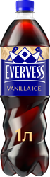 Изображение товара Напиток EVERVESS Cola Vanilla Ice Ванильное мороженое сильногазированный, 1л