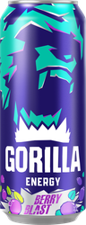 Изображение товара Напиток энергетический GORILLA Berry Blast тонизирующий газированный, 0.45л