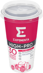 Изображение товара Напиток кисломолочный EXPONENTA HIGH-PRO Малина, банан, обезжиренное, без змж, 250г
