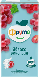 Изображение товара Нектар фруктовый ФРУТОНЯНЯ Яблоко-виноград осветленный, с 3-х лет, 500мл