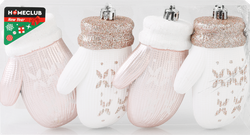 Изображение товара Набор украшений HOMECLUB Варежки 10,5см, цвет в ассортименте, 4шт