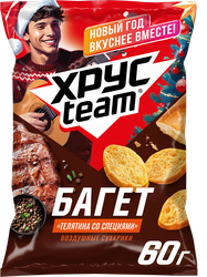 Изображение товара Сухарики пшеничные ХРУСTEAM со вкусом телятины со специями, 60г