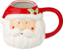 Изображение товара Кружка HOMECLUB Santa Claus, с крышкой, керамика, 450мл, Арт. kbny-2