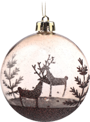 Изображение товара Шар новогодний HOMECLUB Лесные мотивы, 8см, 1шт
