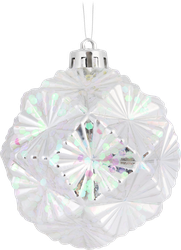 Изображение товара Шар новогодний HOMECLUB Кристаллы, пластик, 8см, в ассортименте