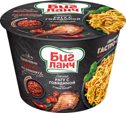 Изображение товара Лапша БИГ ЛАНЧ Рагу с говядиной и перцем чили, 90г