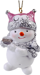 Изображение товара Украшение елочное HOMECLUB Снеговик в смешной шапочке, 8,2см, в ассортименте