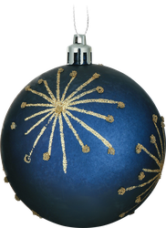 Изображение товара Шар HOMECLUB пластиковый с декором, 8см, синий