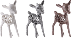 Изображение товара Набор украшений HOMECLUB Оленята, белый/розовый/серебро 14см, 4шт