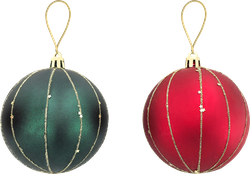 Изображение товара Шар елочный HOMECLUB Звездный путь, пластик, красный/зеленый, 8см