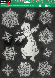 Изображение товара Наклейка новогодняя HOMECLUB Снежный мираж, светящаяся, 30x38см