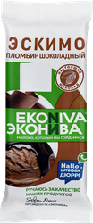 Мороженое ЭКОНИВА Пломбир шоколадный в шоколаде 12%, без змж, эскимо, 80г
