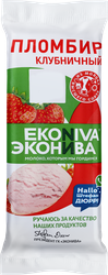 Мороженое ЭКОНИВА Пломбир клубничный 12%, без змж, эскимо, 70г
