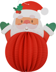 Изображение товара Шар бумажный HOMECLUB Санта/Снеговик/Олень, бумага, в ассортименте