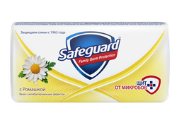Изображение товара Туалетное мыло SAFEGUARD с ромашкой, с антибактериальным эффектом, 90г