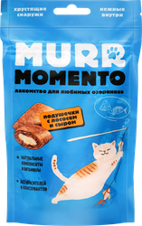 Изображение товара Лакомство для кошек MURR MOMENTO Подушечки с лососем и сыром, 60г