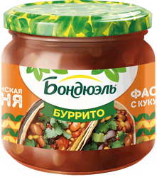 Изображение товара Фасоль красная БОНДЮЭЛЬ По-мексикански, с кукурузой в соусе Буррито, 350мл