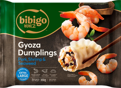Дамплинги BIBIGO Королевские, из свинины с креветками и морскими водорослями, 350г