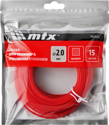Изображение товара Леска для триммера MTX армированная алюминием квадрат 2ммх15м, Арт. 96888