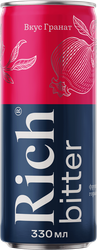 Изображение товара Напиток RICH Биттер Гранат с пониженной калорийностью сильногазированный, 0.33л