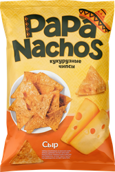 Изображение товара Чипсы кукурузные PAPA NACHOS Сыр, 150г