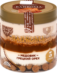 Изображение товара Мороженое BAHROMA Медовик и грецкий орех, пломбир, без змж, пластиковая банка, 320г
