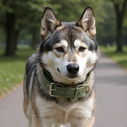 Ошейник для собак PAW WOW брезентовый 44-60см, хаки