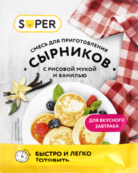 Изображение товара Смесь для приготовления сырников SUPER Ванильные, на рисовой муке, 50г