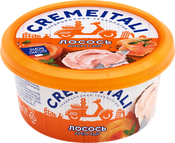 Сыр CREMEITALI творожный Крем сыр с лососем без змж