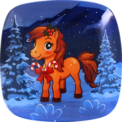 Изображение товара Тарелка сервировочная HOMECLUB Символ года, 19,5х19,5см, стекло, Арт. S20