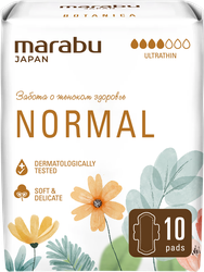 Прокладки MARABU Botanica Нормал 4 капли, 10шт