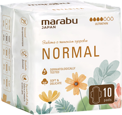 Прокладки MARABU Botanica Нормал 4 капли, 10шт