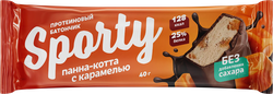 Батончик протеиновый SPORTY Панна-котта с карамелью, глазированный, 40г
