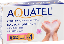 Крем-мыло твердое AQUATEL Кокосовое молочко, 90г