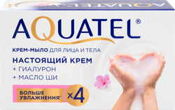 Крем-мыло твердое AQUATEL Кокосовое молочко, 90г
