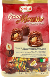 Изображение товара Конфеты HDI Gran Mousse пралине с ореховым кремом и цельным фундуком, 250г