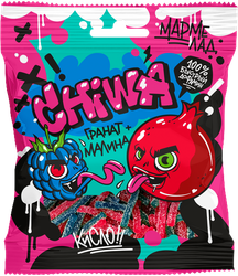 Изображение товара Мармелад жевательный CHIWA Кислый спагетти со вкусом малины и граната, 90г