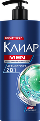 Изображение товара Шампунь-бальзам-ополаскиватель мужской КЛИАР MEN Активспорт, против перхоти 2в1, 1000мл