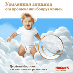 Трусики-подгузники для мальчиков HUGGIES Ultra Comfort, 3 6–11кг, 54шт