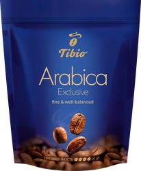Изображение товара Кофе растворимый TIBIO Арабика Эксклюзив натуральный сублимированный, 75г