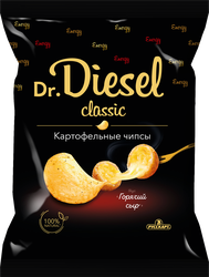 Изображение товара Чипсы картофельные DR.DIESEL Горячий сыр, 120г