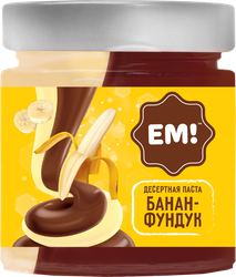 Паста шоколадная десертная ЕМ банан-фундук, 230г